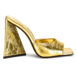 NWT THE ATTICO Devon Mule in Gold size 38.5 / US 8.5